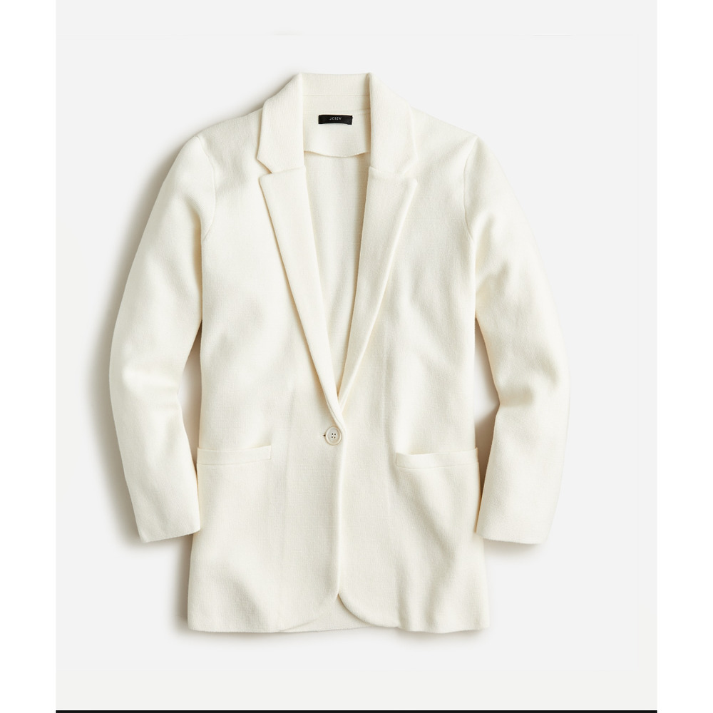 NWT J. Crew Cecile Relaxed Sweater Blazer S Cream White J.Crew - Picture 5 of 6